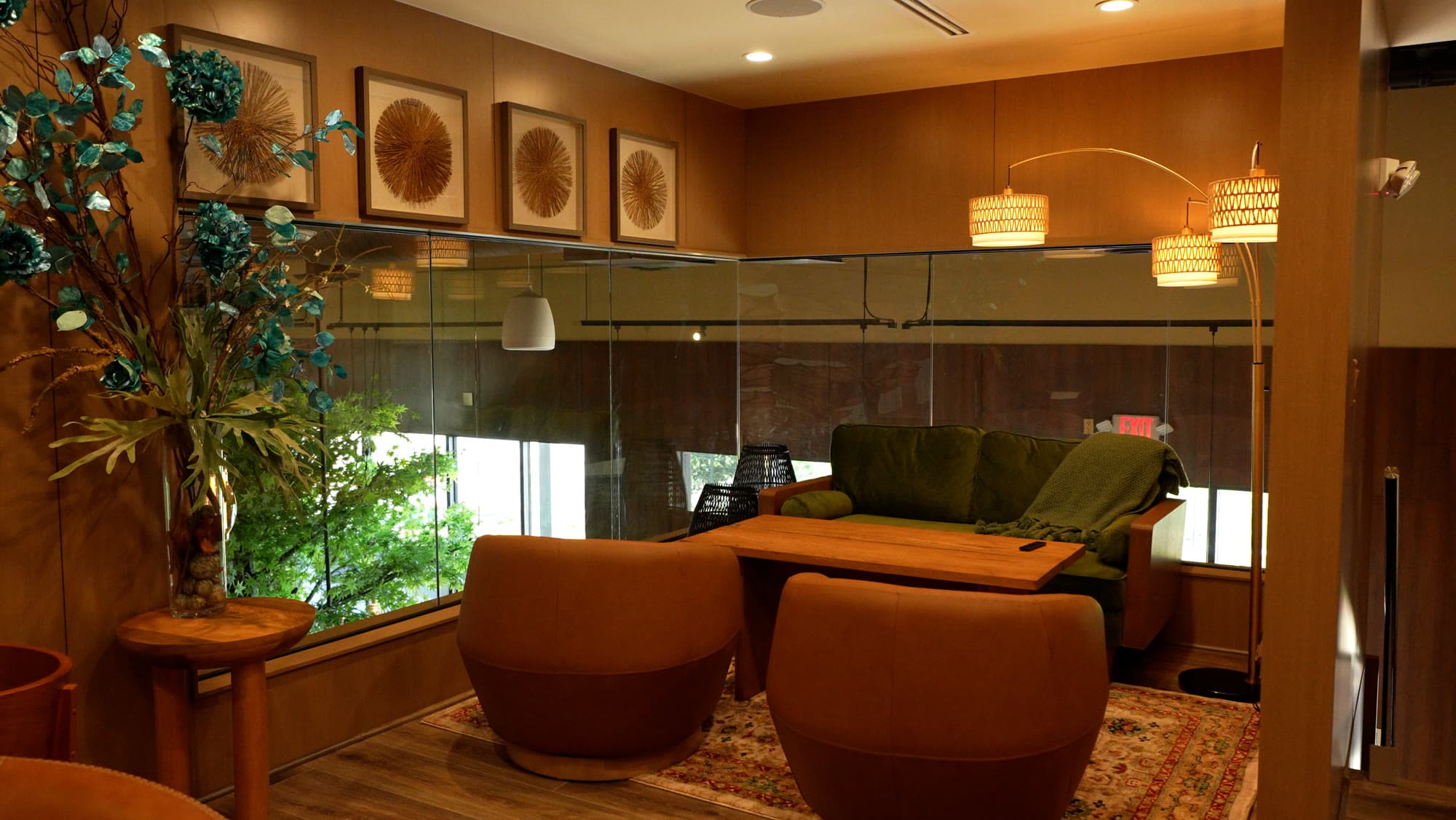 Lounge seating with sofa and armchairs