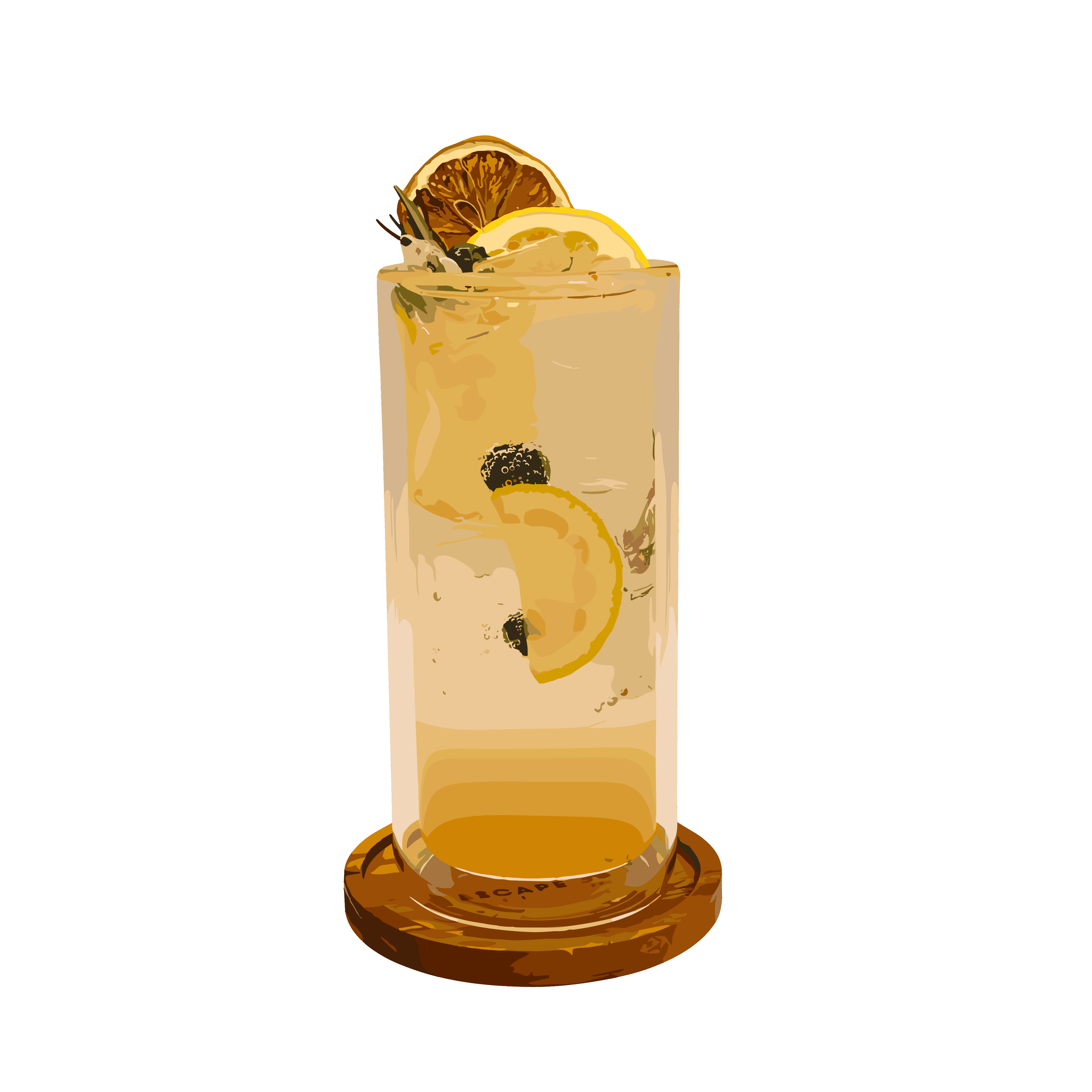 Yuzu Lemon Soda — illustrated