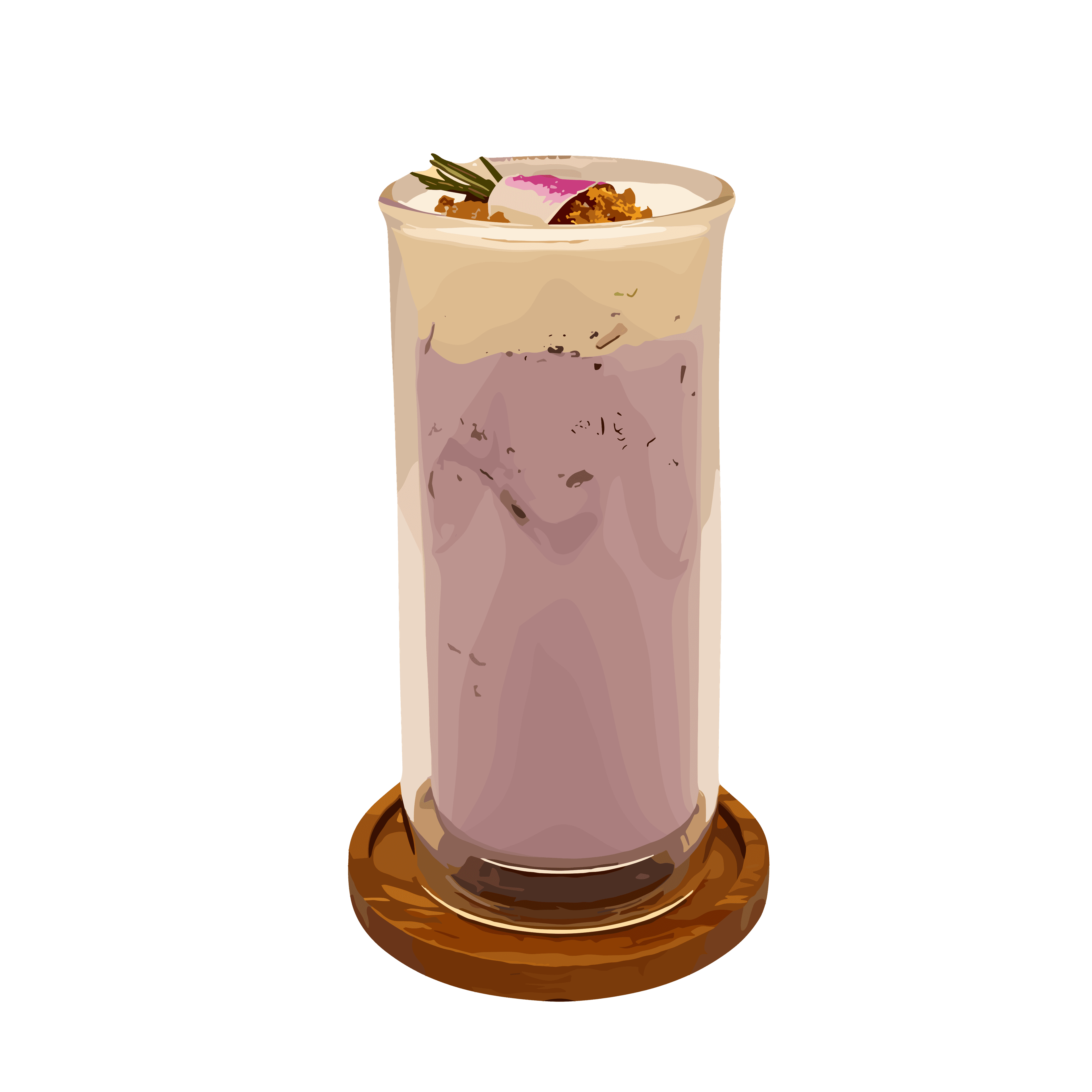 Ube Milk Tea — illustrated