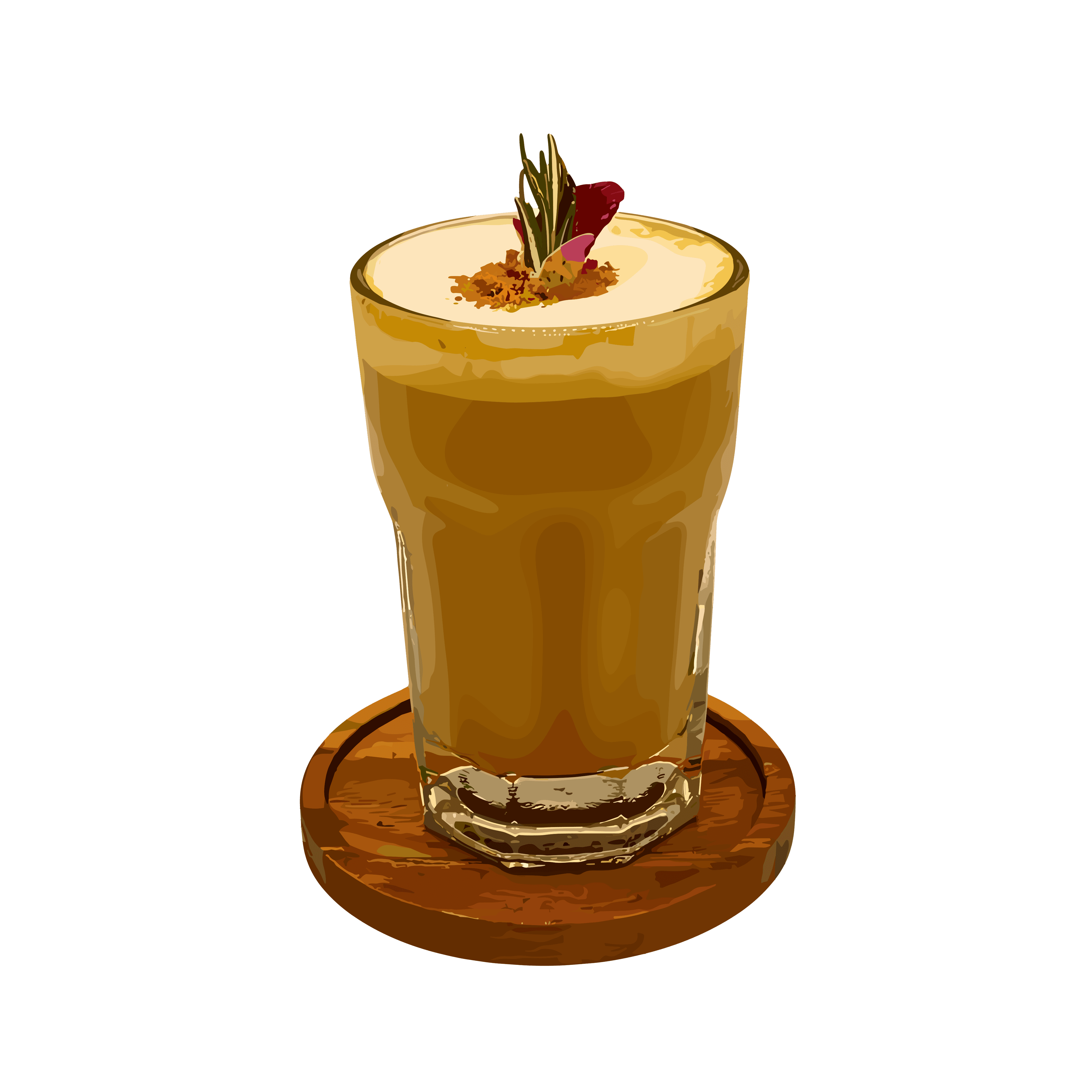 Biscoff Latte — illustrated