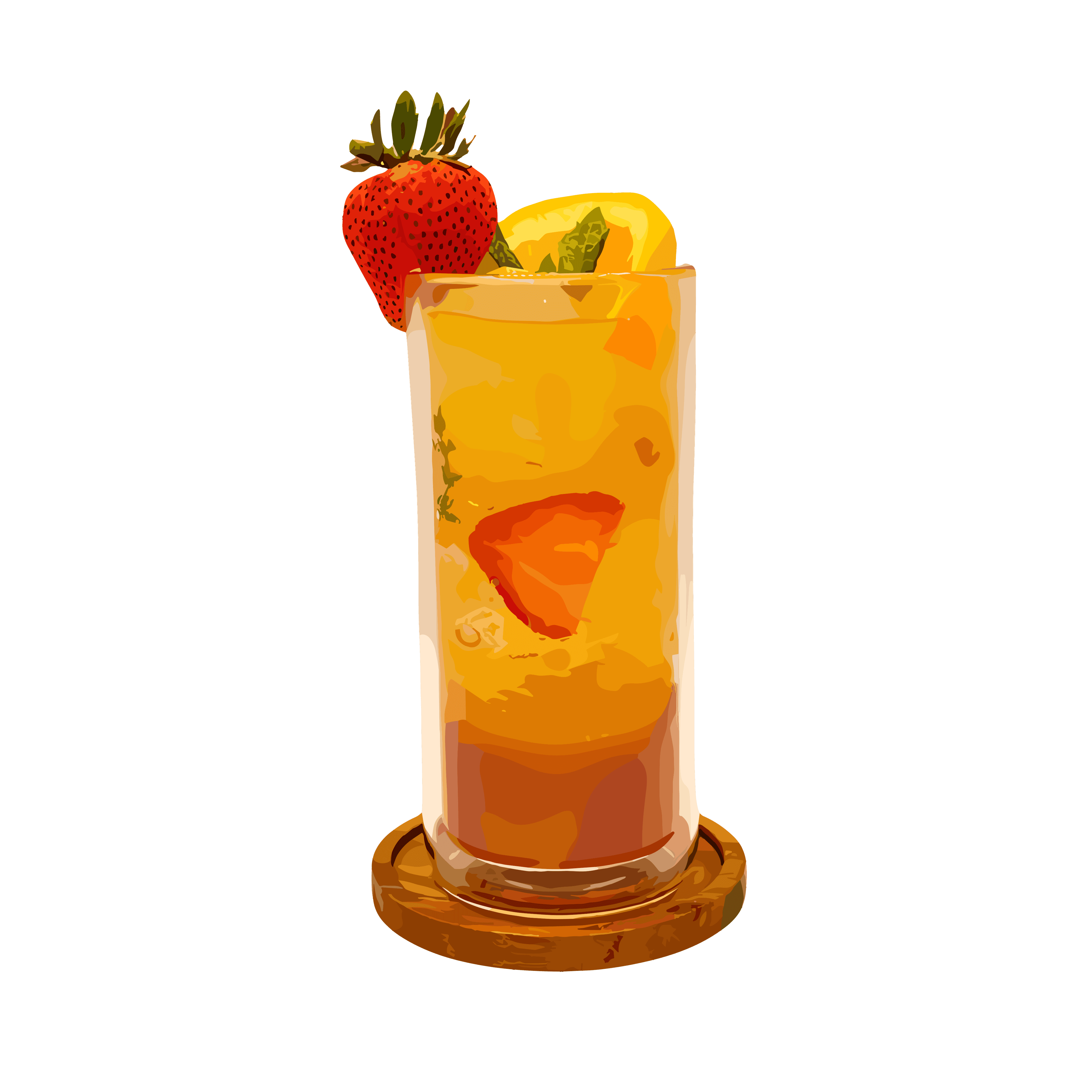 Strawberry Mango Soda — illustrated