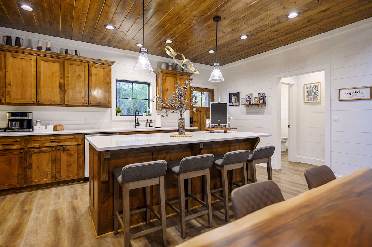 Kitchen island with bar seating